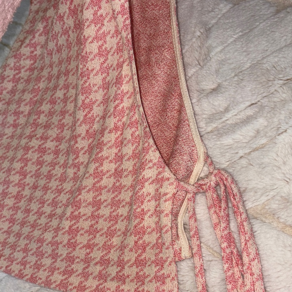 Zara Pink Houndstooth Tank Top - Picture 3 of 4